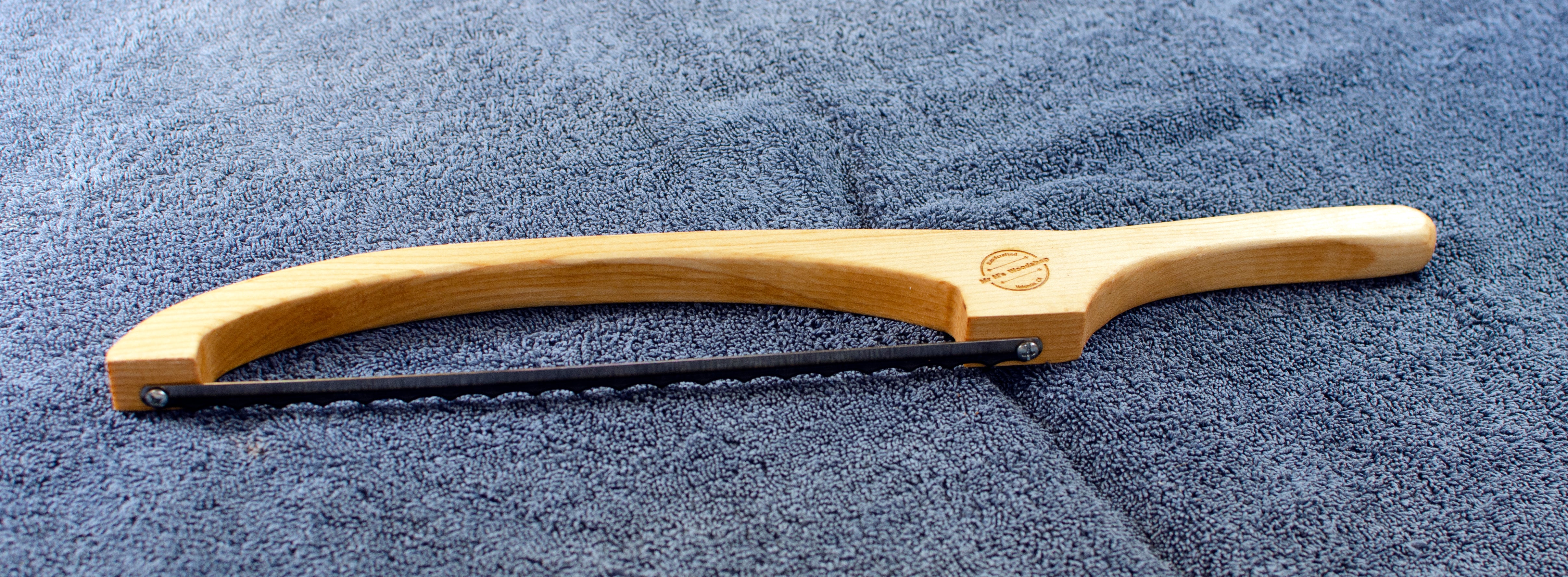 Original Walnut fiddle bow bread knife bread saw